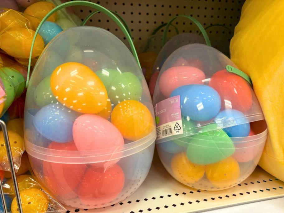 target clearance a jumbo clear plastic easter egg filled with smaller plastic easter eggs