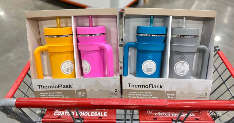 ThermoFlask 32oz Insulated Standard Straw Tumbler w/ Handles 2-Pack in cart