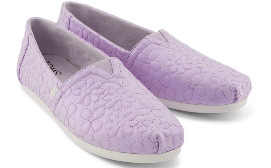 light purple daisy toms shoes