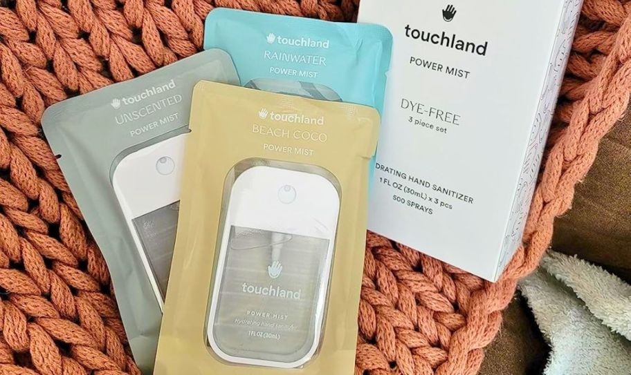 touchland dye-free 3 pack hand sanitizers