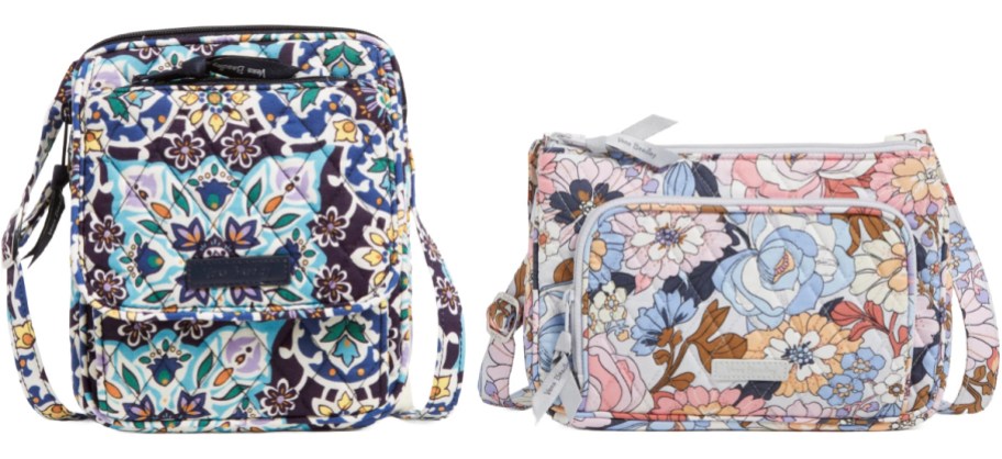 two floral hipster bags