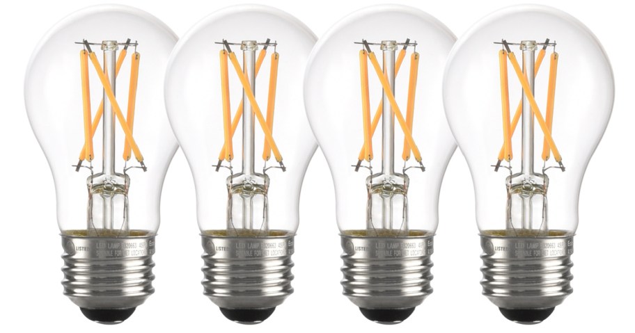 four dimmable light bulbs