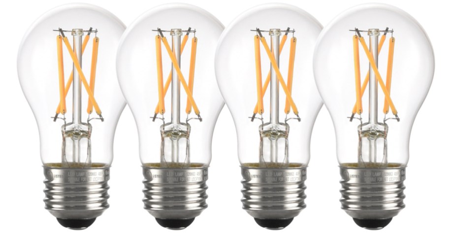 four dimmable light bulbs