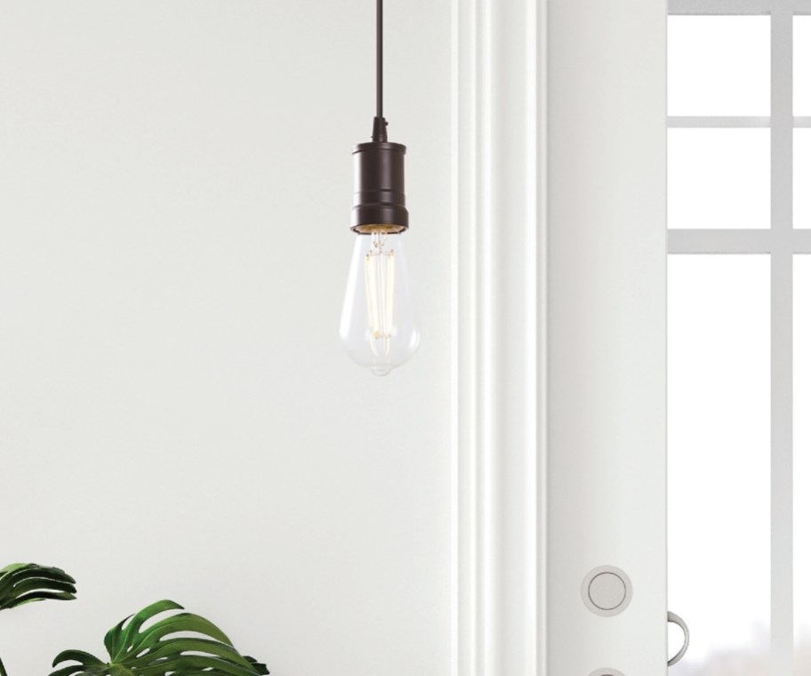 hanging lightbulb pendant