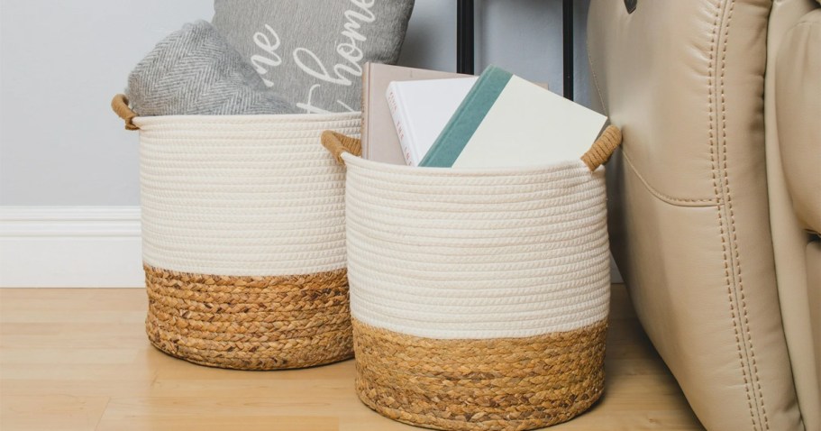 Rope & Seagrass Storage Basket 2-Pack Only $9.83 on Walmart.com (Reg. $30)