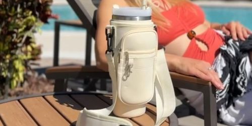 Water Bottle Crossbody Bag Only $9.49 on Amazon (Fits Stanley & Simple Modern Tumblers)