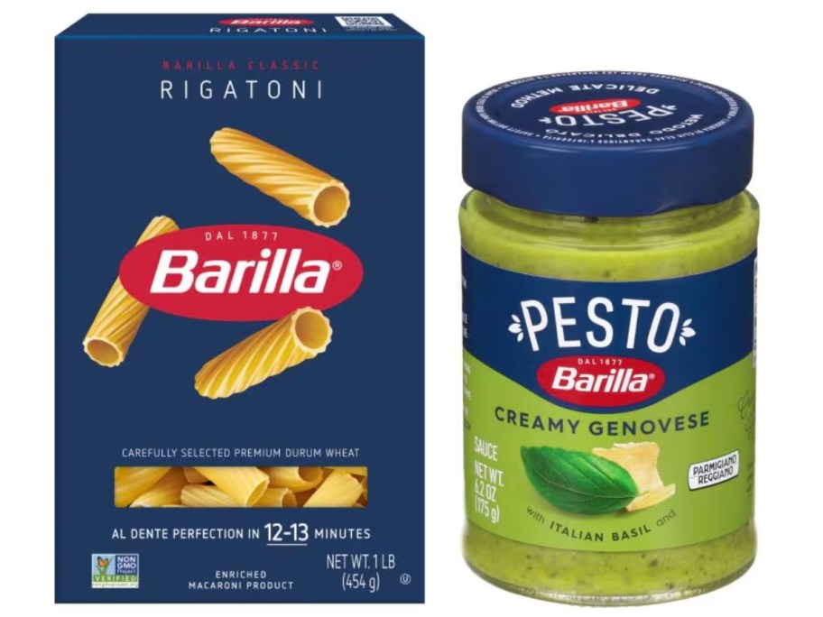 Barilla Pasta and Pesto Sauce Jar