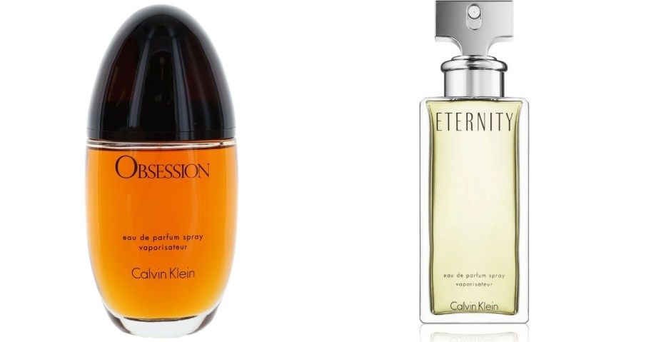 Calvin Klein Obsession and Total Eternity perfume bottles