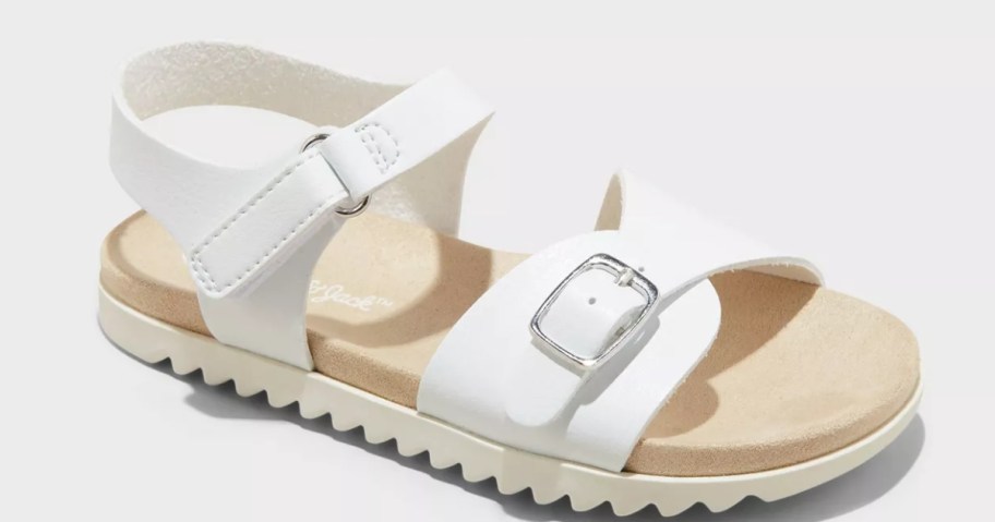 toddler's white strap footbed sandal