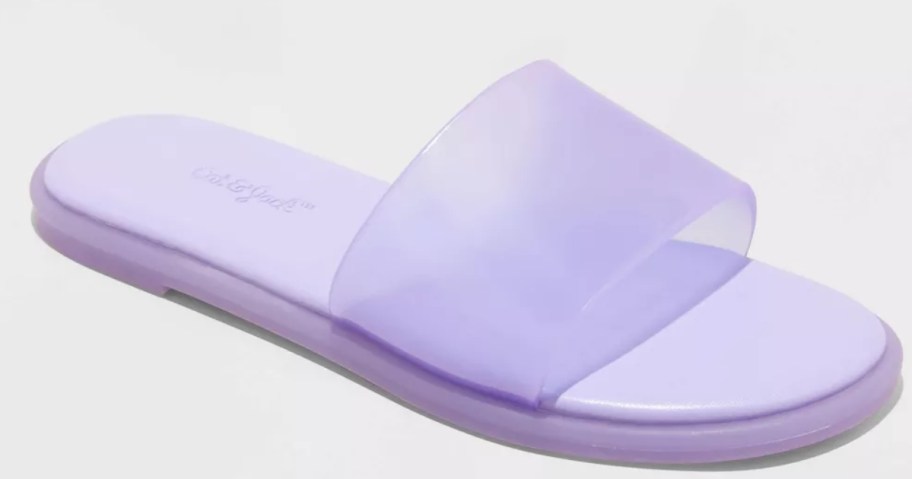 girl's purple jelly slide