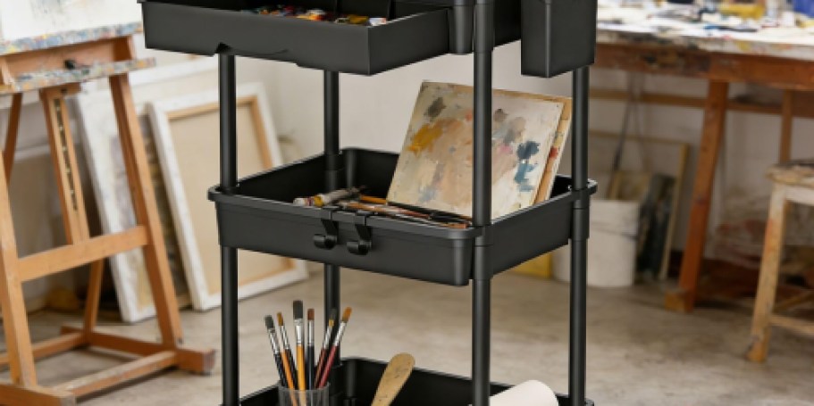 Highly Rated 3-Tier Rolling Storage Cart Just $14.99 on Amazon (Reg. $30)
