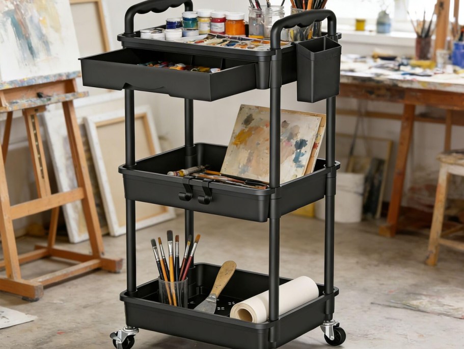 Highly Rated 3-Tier Rolling Storage Cart Just $14.99 on Amazon (Reg. $30)