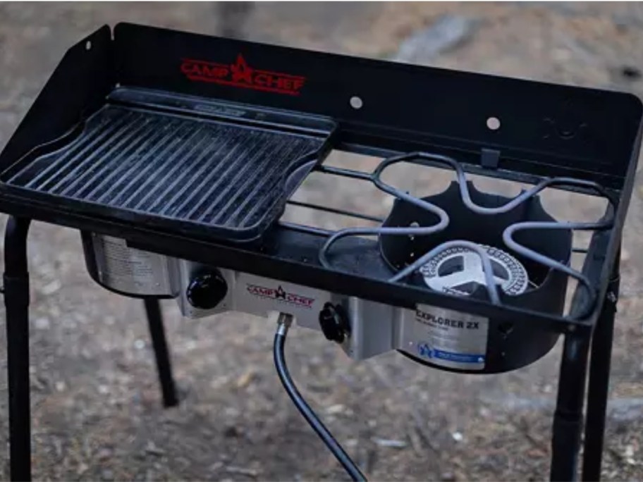 outdoor cooking stove with 2 burners