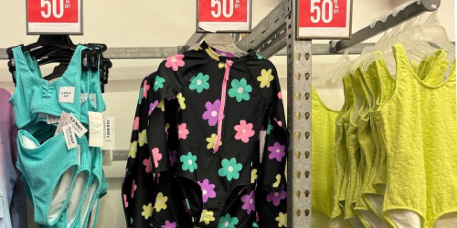 50% Off Old Navy Swimsuits | Styles for the Family from $7.49