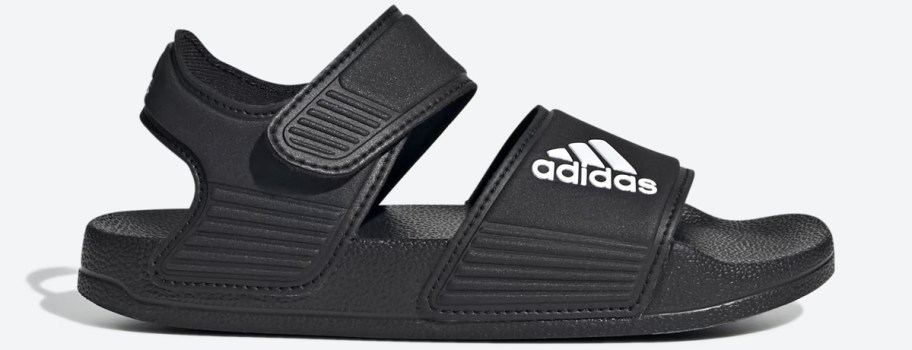 black adidas sandal with velcro straps