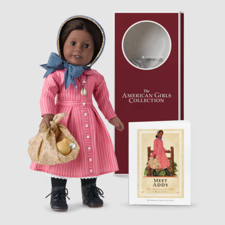 American Girl Doll Addy Walker with the Meet Addy introductory book of her series