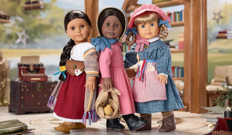 American girl dolls Addy, Josefina, and Kirsten