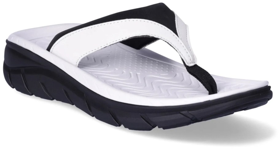 black and white flip flop