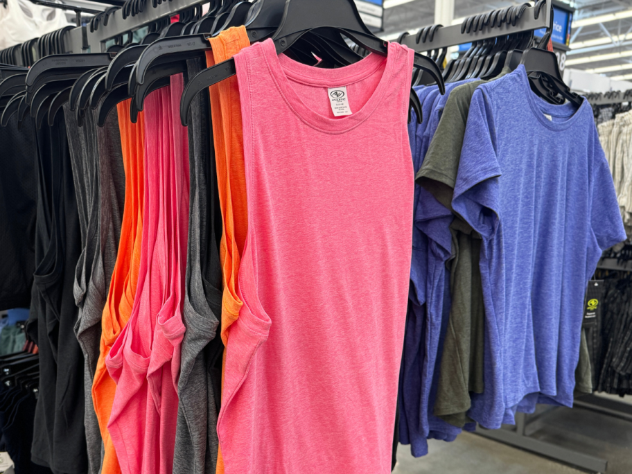 Athletic Works Women’s Tank Tops on a rack at Walmart