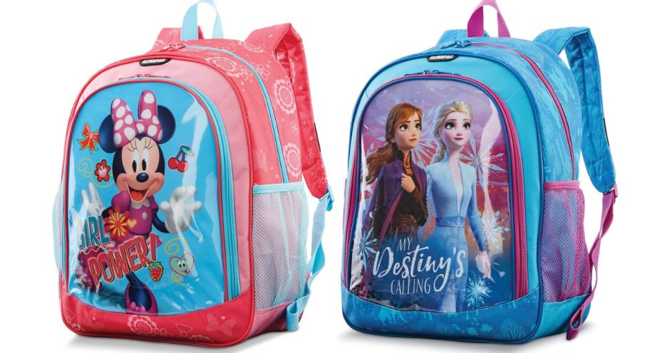 disney backpacks withminnie mouse and frozen characters