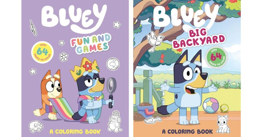 2 Bluey Coloring Books