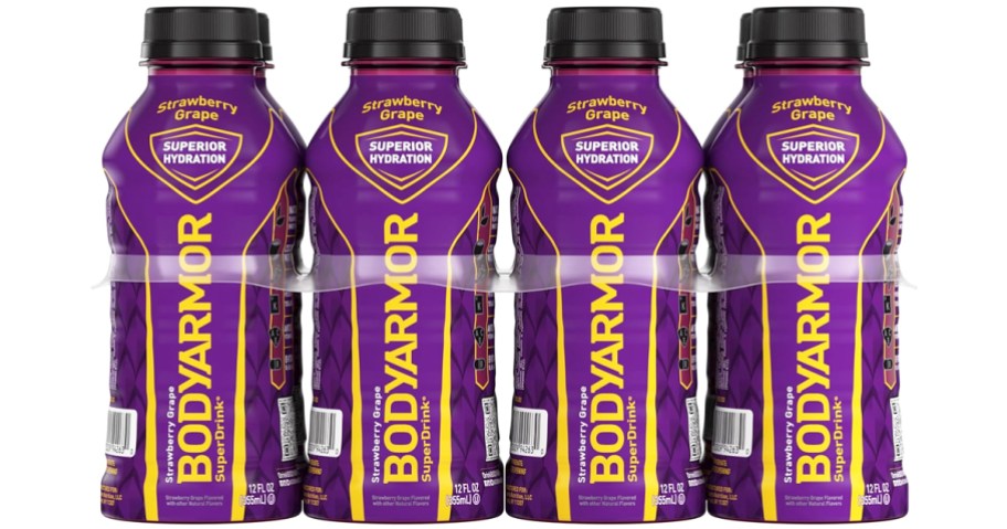 8-pack of purple bottles of BodyArmor Sports Drinks