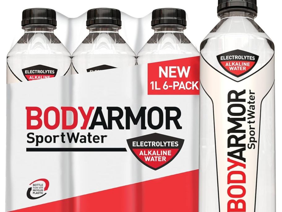 Stock image of BodyArmor SportWater Alkaline Water 1 ltr 6-pack