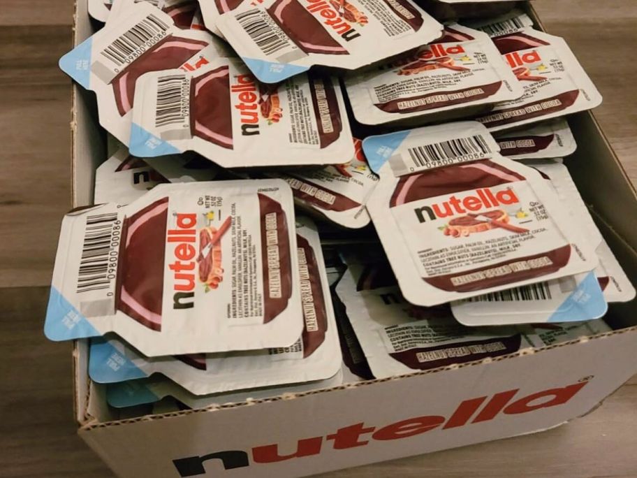 A box of Nutella Packets