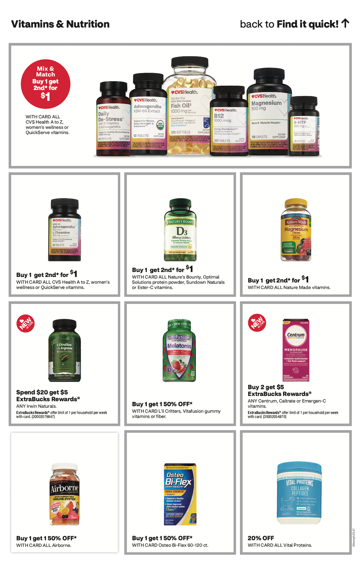page from CVS ad