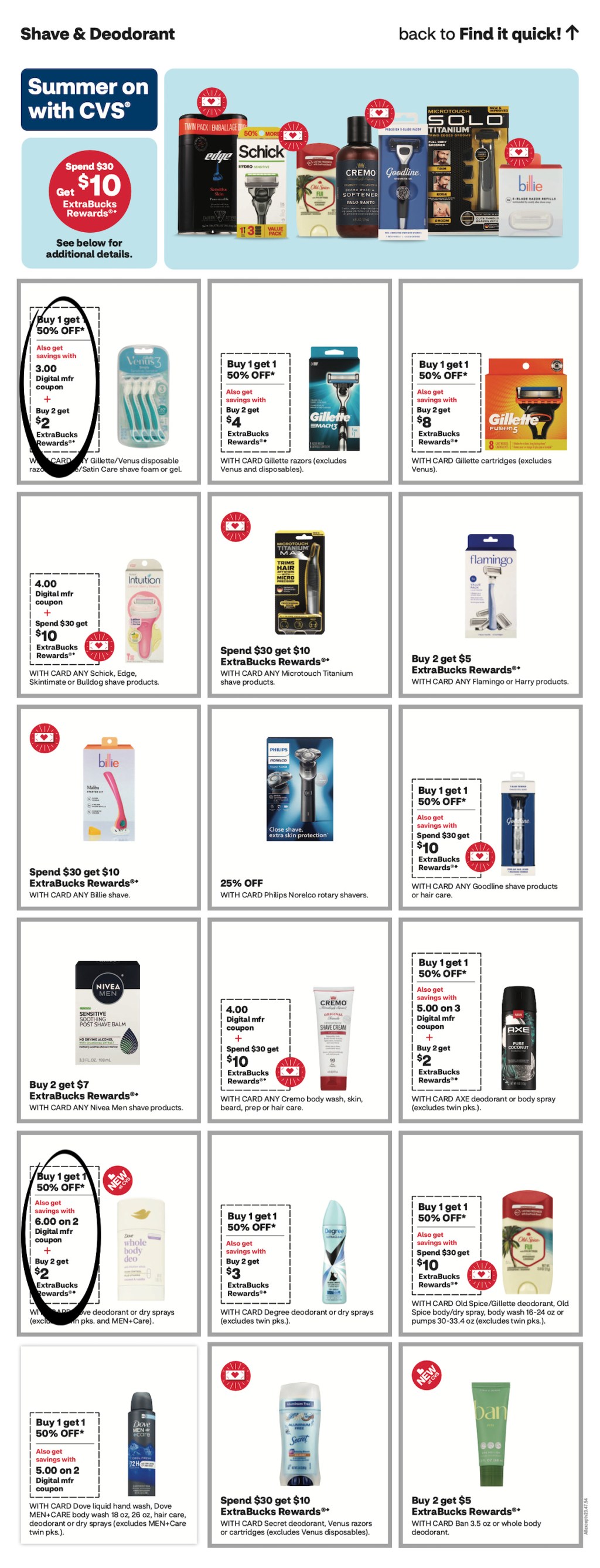 page from CVS ad