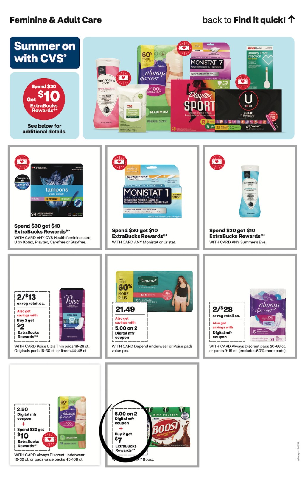 page from CVS ad