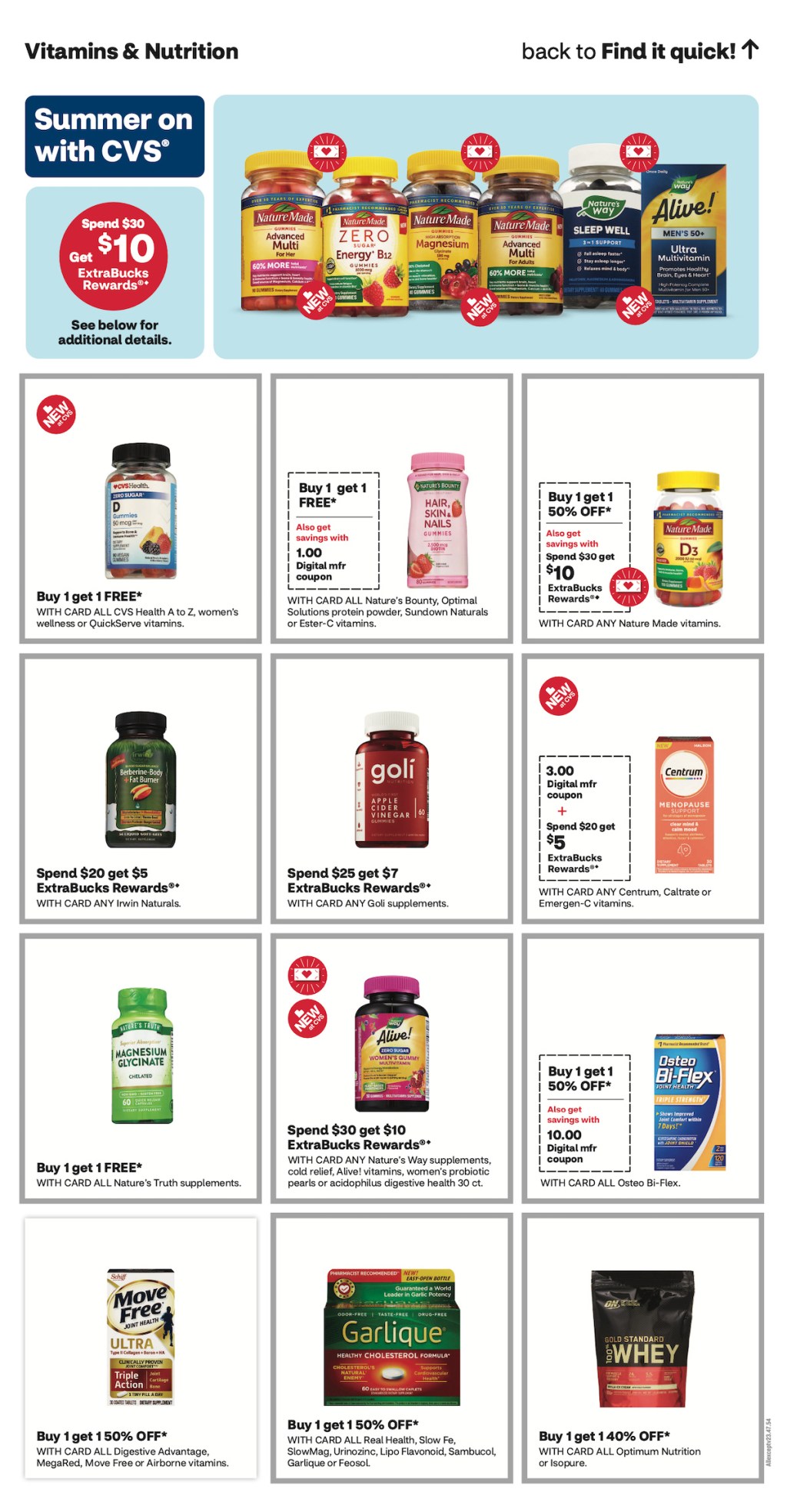 page from CVS ad