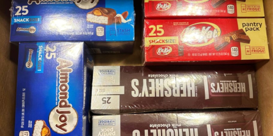 Hershey’s Candy Bars 25-Count Pantry Packs from $7.39 on Amazon (Just 30¢ Each)