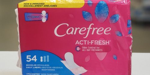 Carefree Panty Liners 54-Count Only $2.68 Shipped on Amazon