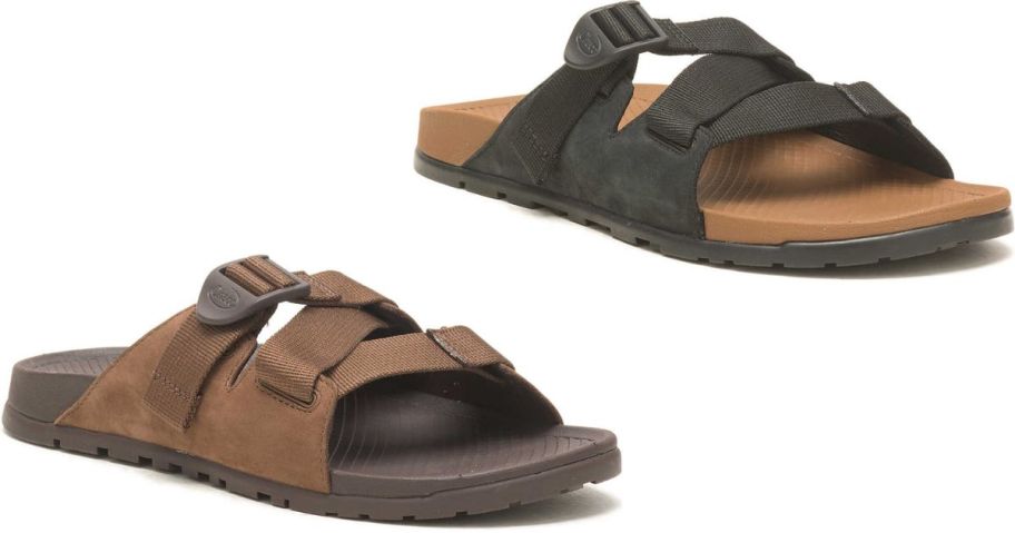 Stock images of Chacos Sandals for men & women in brown and black