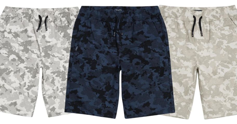 Chaps Boys Ripstop Pull-On Camo Shorts stock images