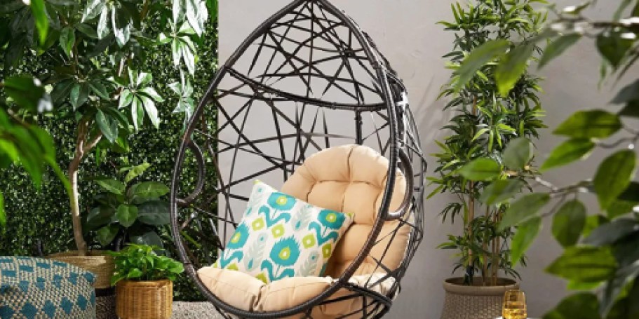 Up to 45% Off Target Patio Furniture | Hanging Teardrop Chair Only $92 Shipped