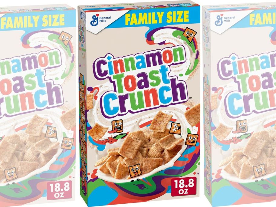 3 Cinnamon Toast Crunch boxes