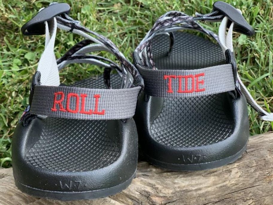 Custom Chacos with Roll Tide embroidered on the back strap