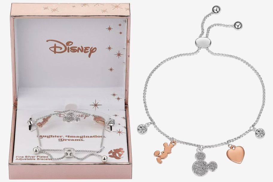 Disney Classics Brass Heart Bolo Bracelet