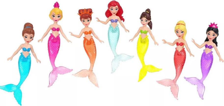 set of disney princess mermaid dolls