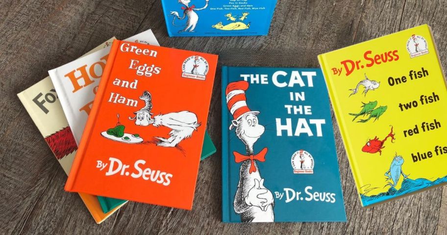 Dr. Seuss's Beginner Book Boxed Set Collection spread out on table