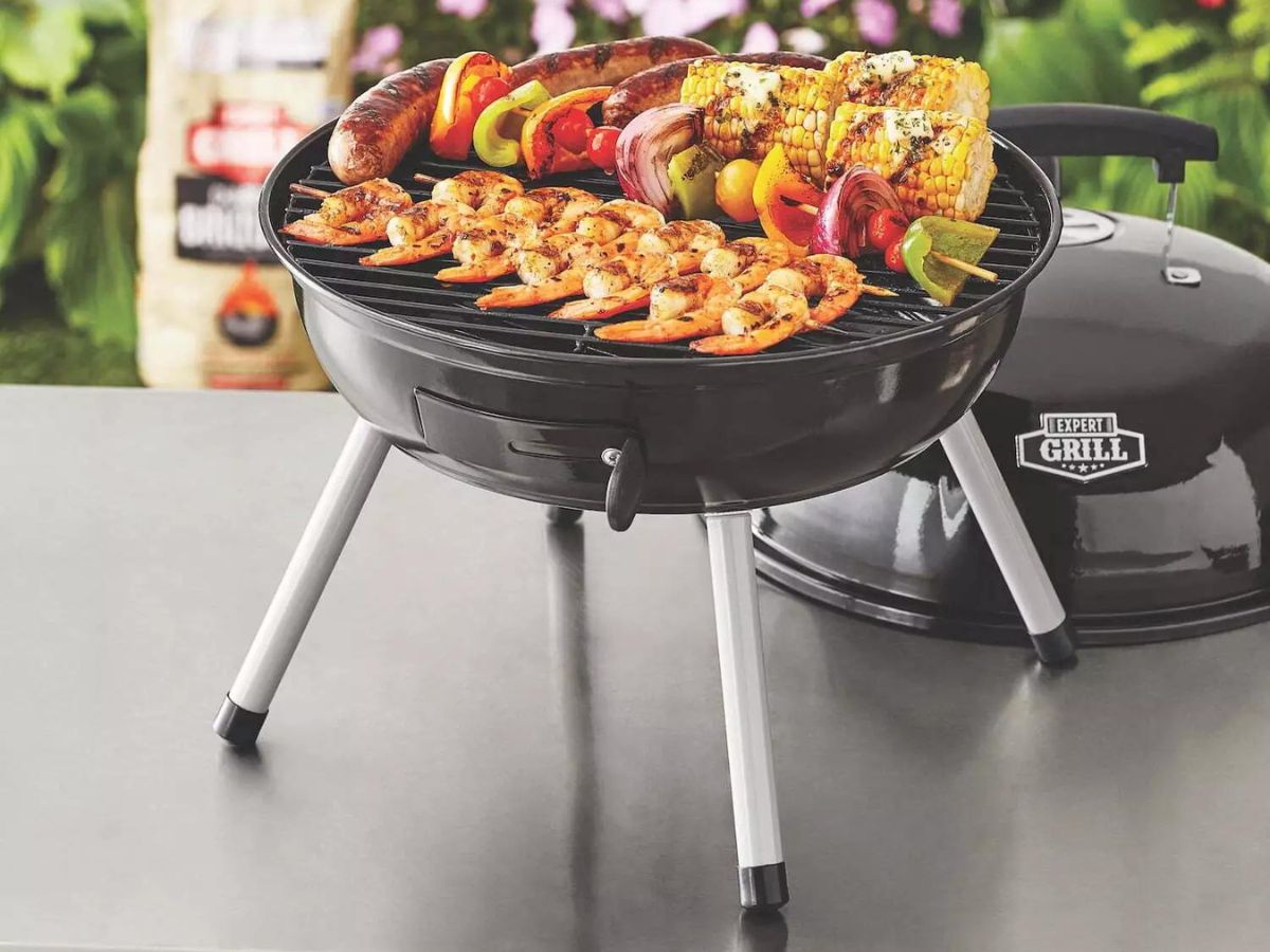 Steel 14.5″ Portable Charcoal Grill ONLY $14.97 at Walmart (Great for Camping)