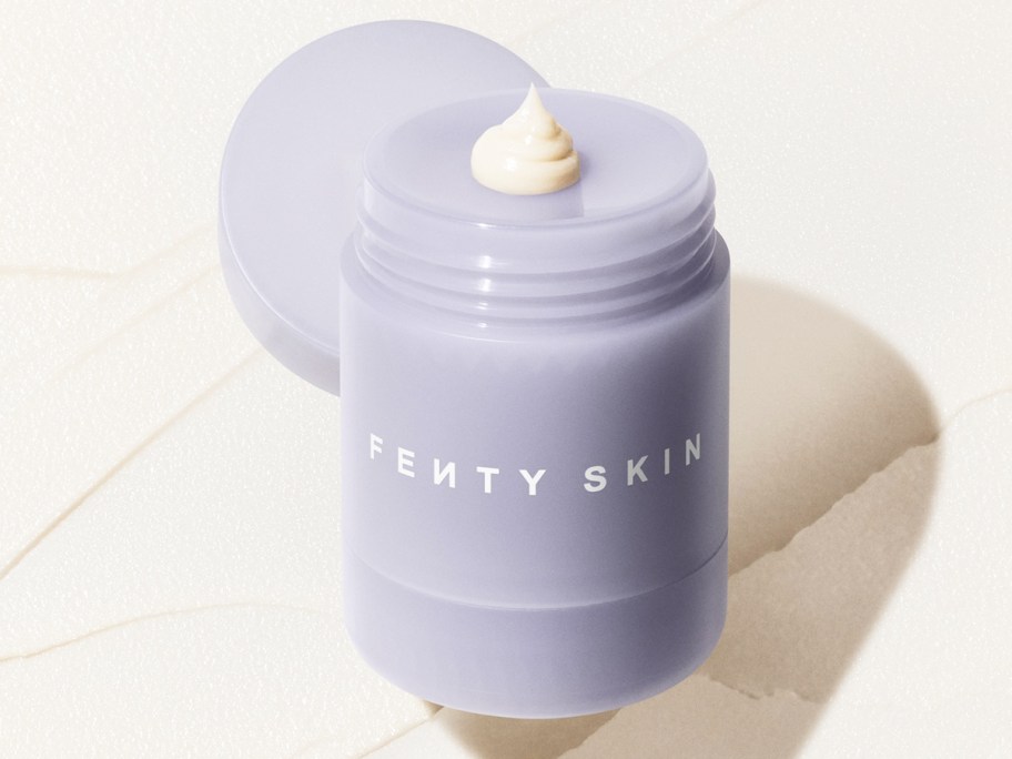 opened purple container of Fenty Skin Thicc N Smooth Rich Peptide Eye Cream