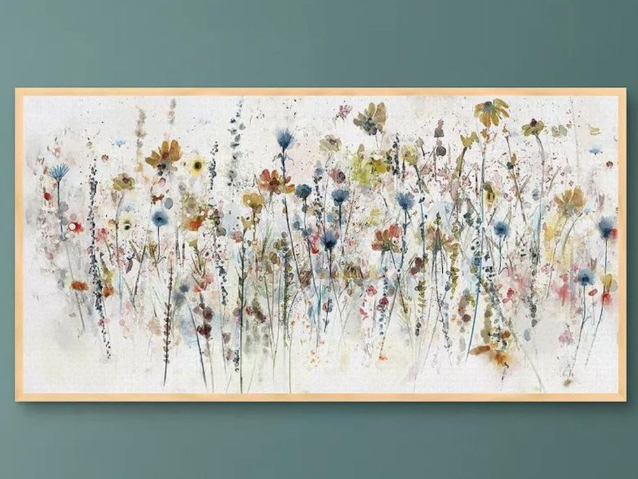 Fine Art Canvas Watercolor Wildflowers