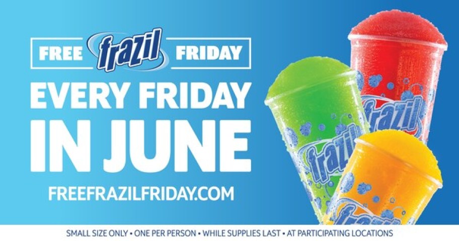 Free Frazil Friday promotion on slushies from Freezing Point