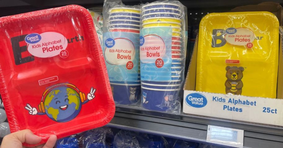 Great value Kids Alphabet Plates and Bowls at Walmart