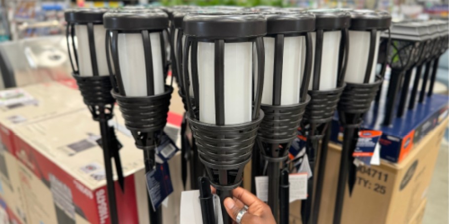 Solar Outdoor Flicker Flame Tiki Torch Just $14.98 on Lowes.com (Regularly $30)