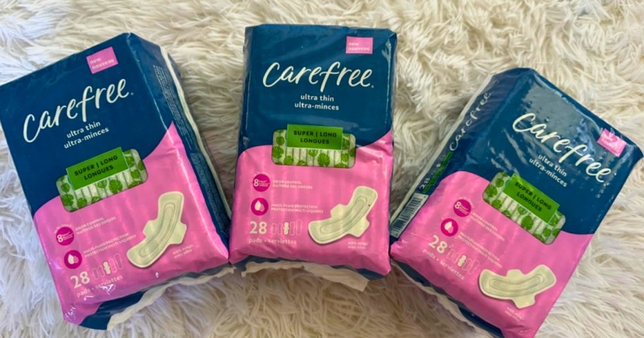 Carefree Ultra Thin Pads 28-Pack Only $2.49 Shipped on Amazon (Regularly $10)