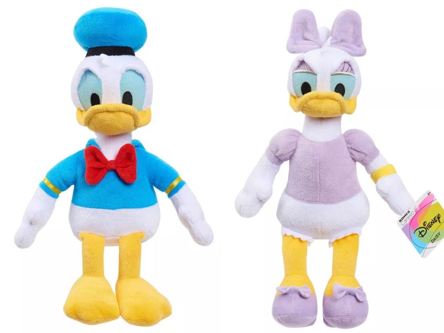 Donald and Daisy Duck plushes